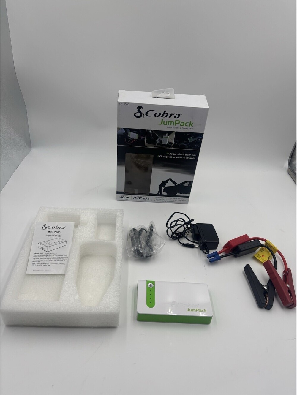 Cobra Jump Pack Jump Starter & Power Pack Model CPP7500 White